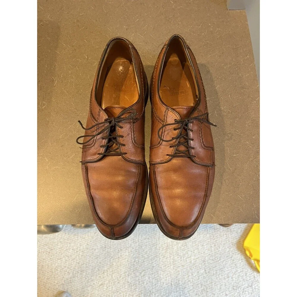 Allen Edmonds USA Walnut Lace up Stock Bridge Shoes, Brown Leather, Size 10.5.